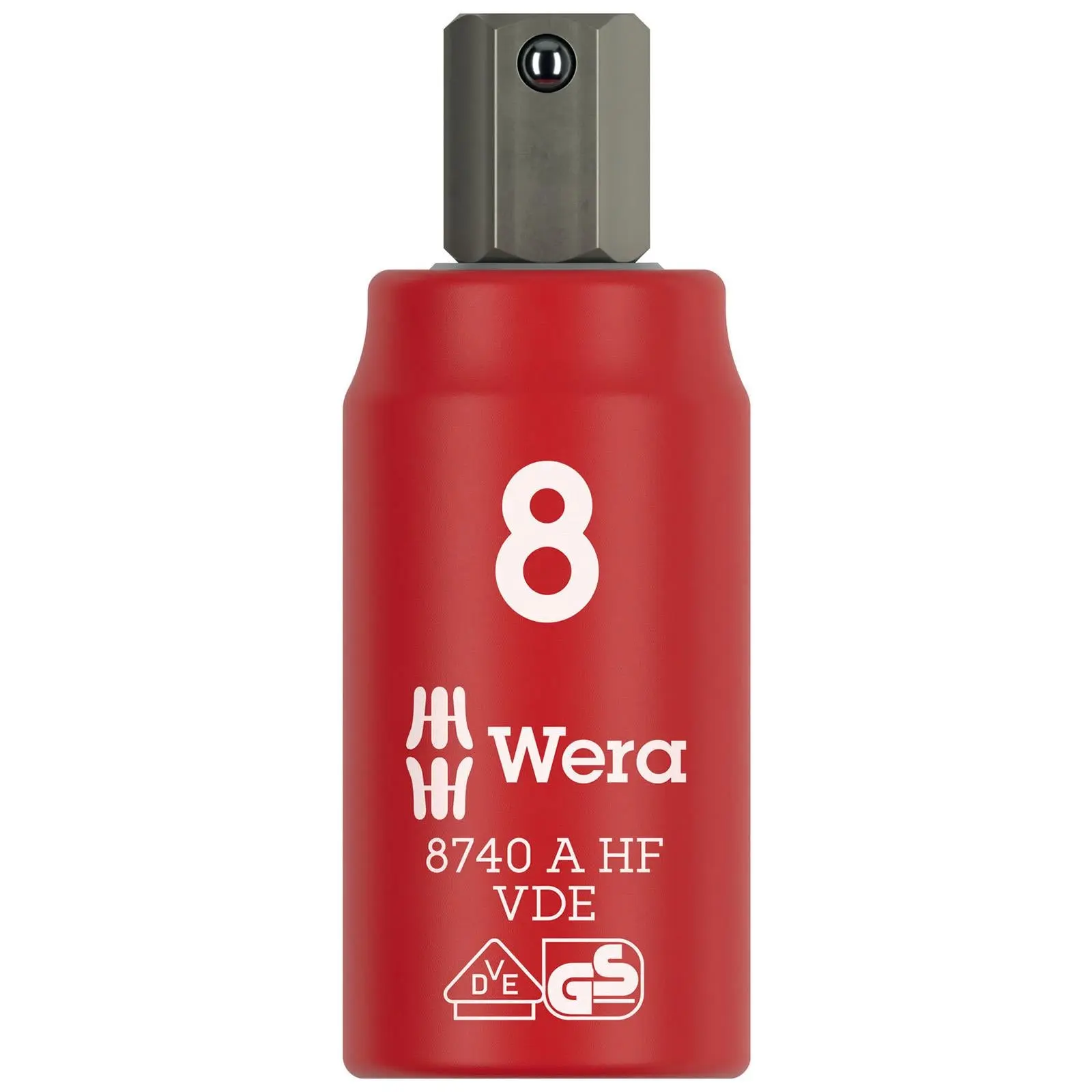 Wera VDE Zyklop Hex Bit Socket 1000V Holding Function 1/4" Drive 8740 A VDE HF 3-8mm - Choose Size - Image 5