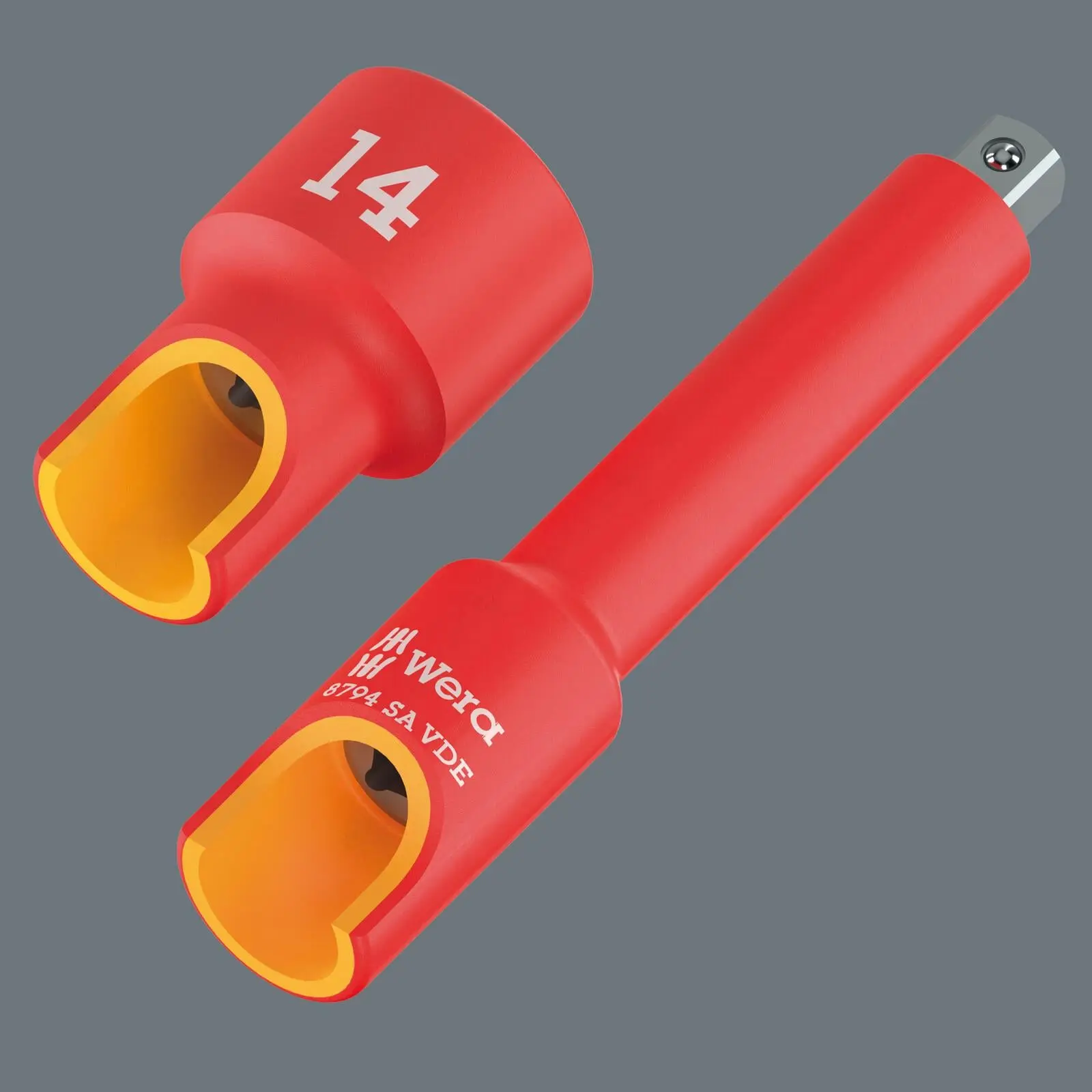 Wera VDE Zyklop Socket Extension Insulated Short 1/4" Drive x 91mm 8794 SA VDE - Image 2
