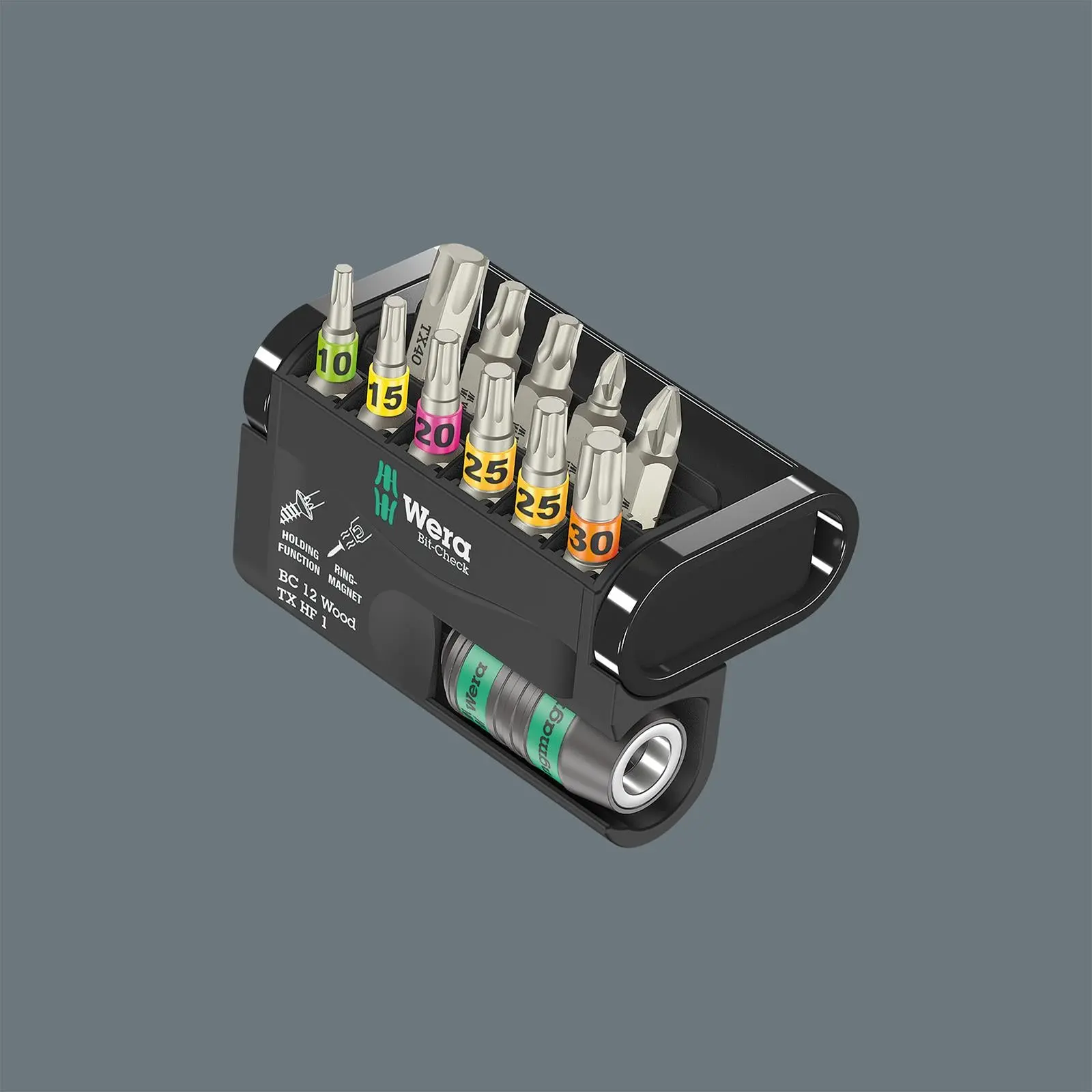 Wera Wood Screwdriver Bits Torx with Holding Function 12 Piece Bit-Check 12 Wood TX HF 1 - Image 5