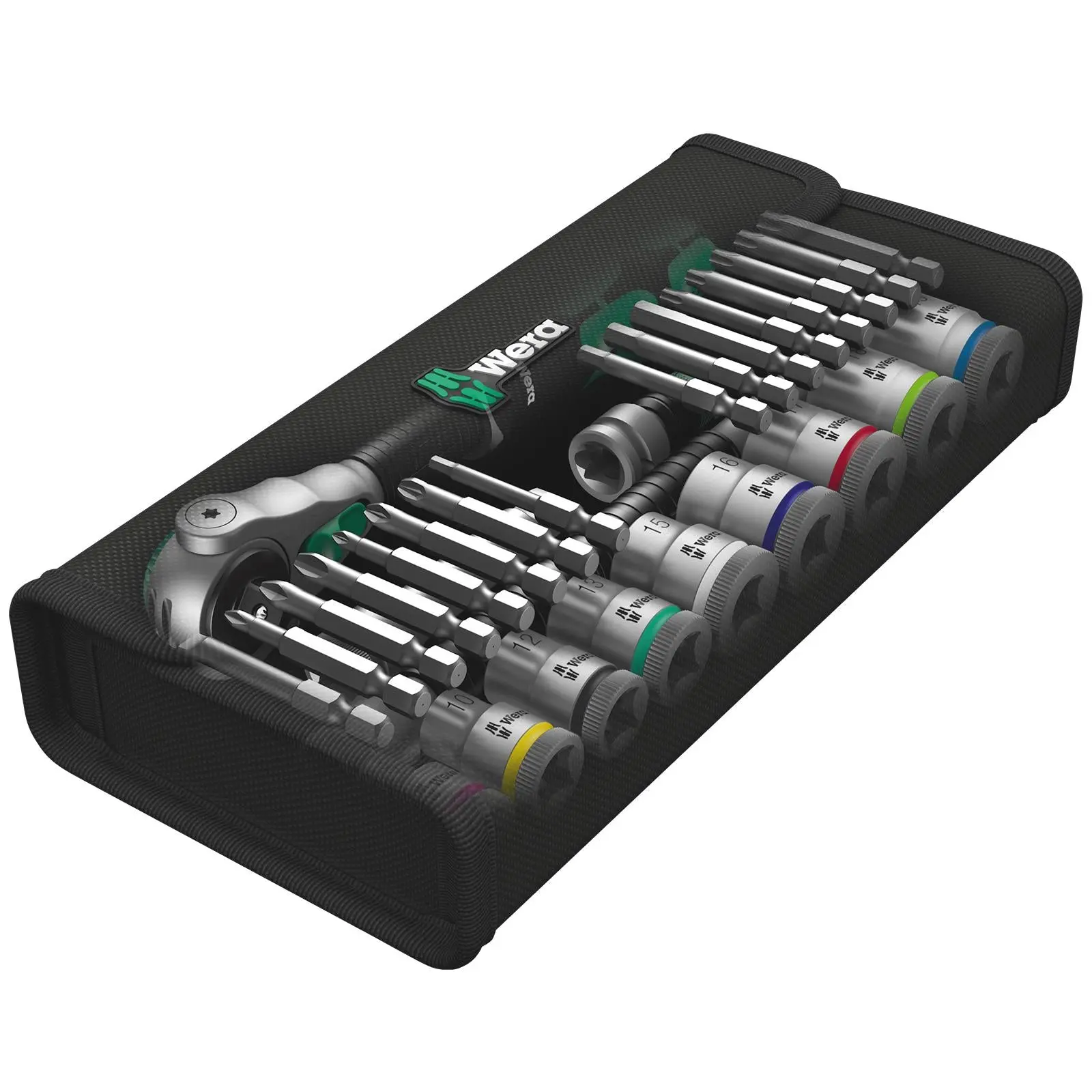 Wera Zyklop Speed Ratchet Socket and Screwdriver Bit Set 3/8" Drive 8100 SB 6 Metric 29 Pieces - Image 3