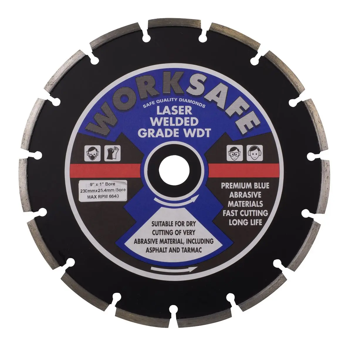 Worksafe by Sealey Asphalt/Tarmac Diamond Blade Ø230 x Ø22mm - Image 2