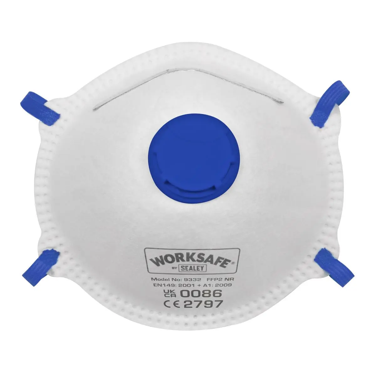 Worksafe by Sealey Cup Mask Valved FFP2 - Pack of 10 - Image 2