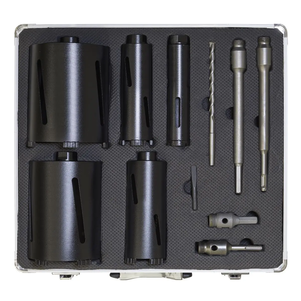 Sealey Diamond 5 Core Kit (Ø38, 52 ,65, 117, 127mm Cores with Adaptors) - Image 3