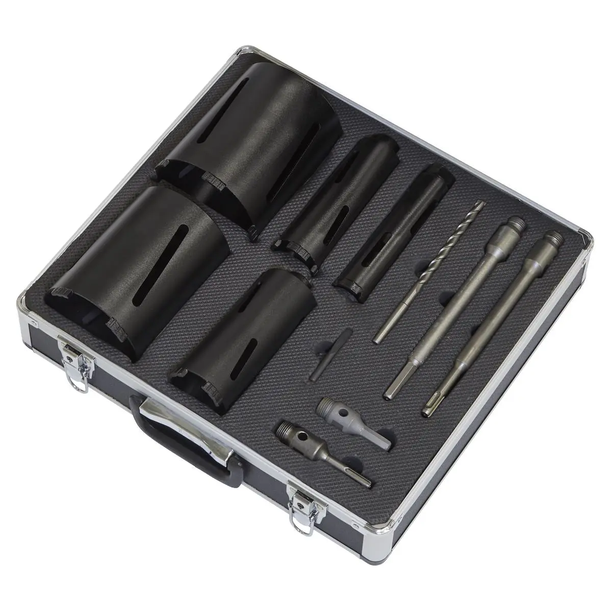Sealey Diamond 5 Core Kit (Ø38, 52 ,65, 117, 127mm Cores with Adaptors) - Image 5