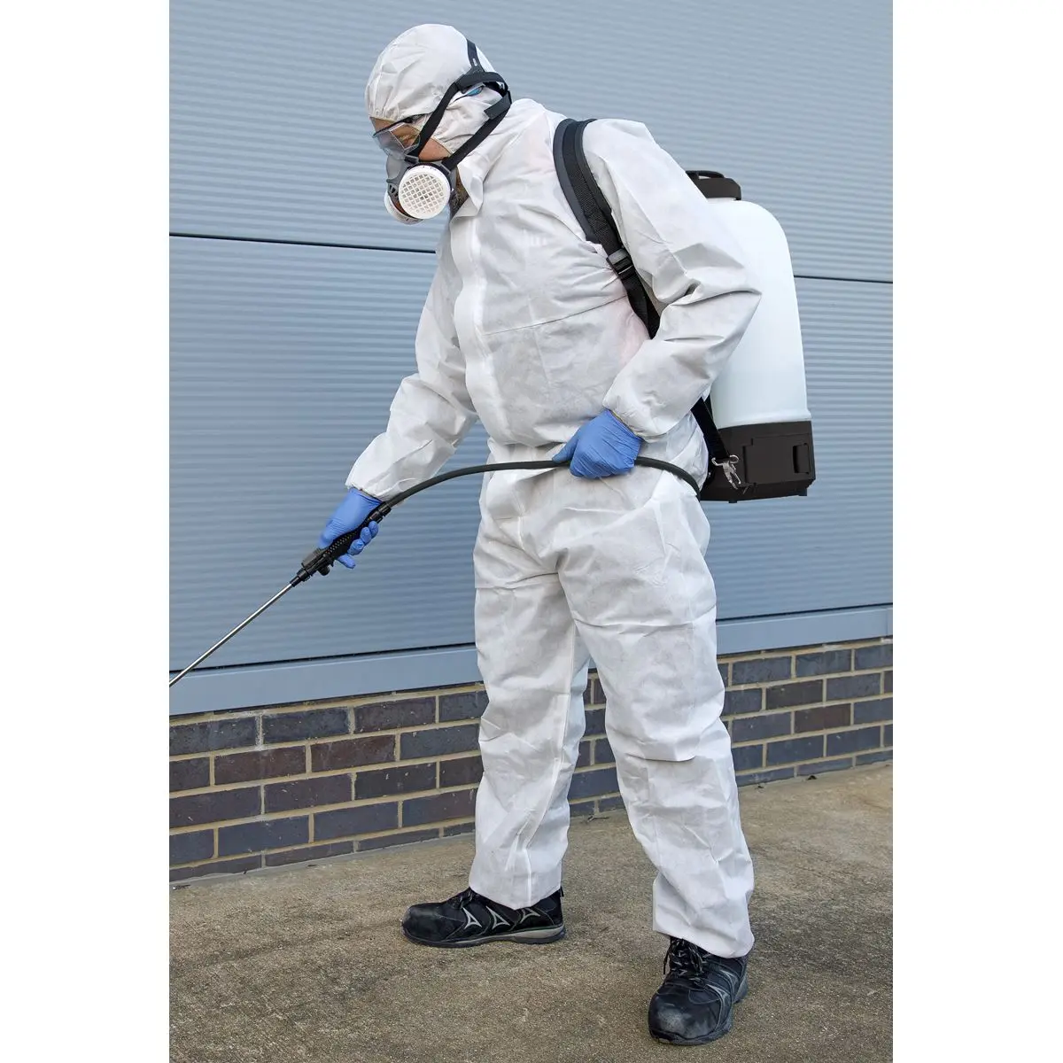 Worksafe by Sealey Disposable Coverall White - X-Large - Image 3