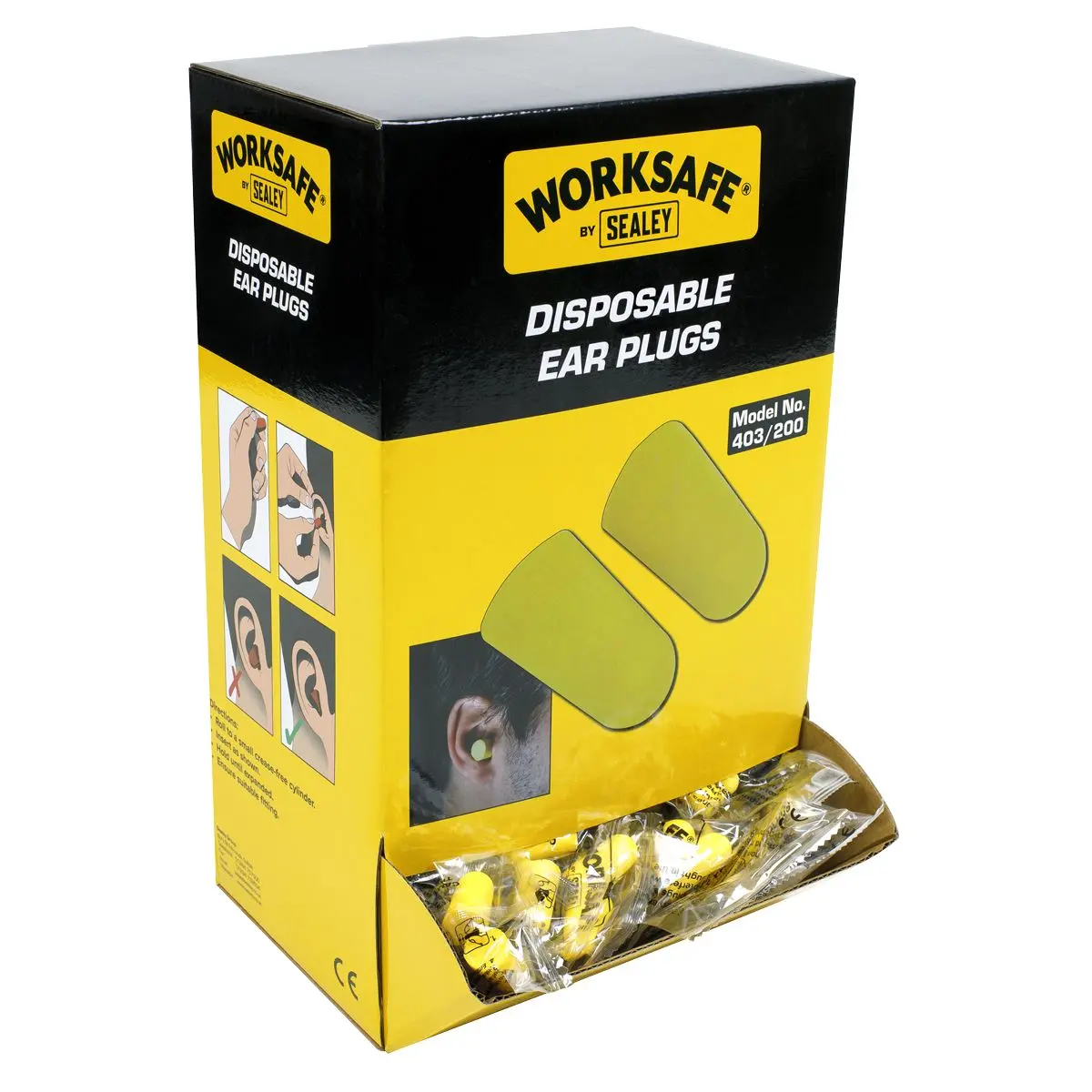 Worksafe by Sealey Ear Plugs Disposable - 200 Pairs - Image 3
