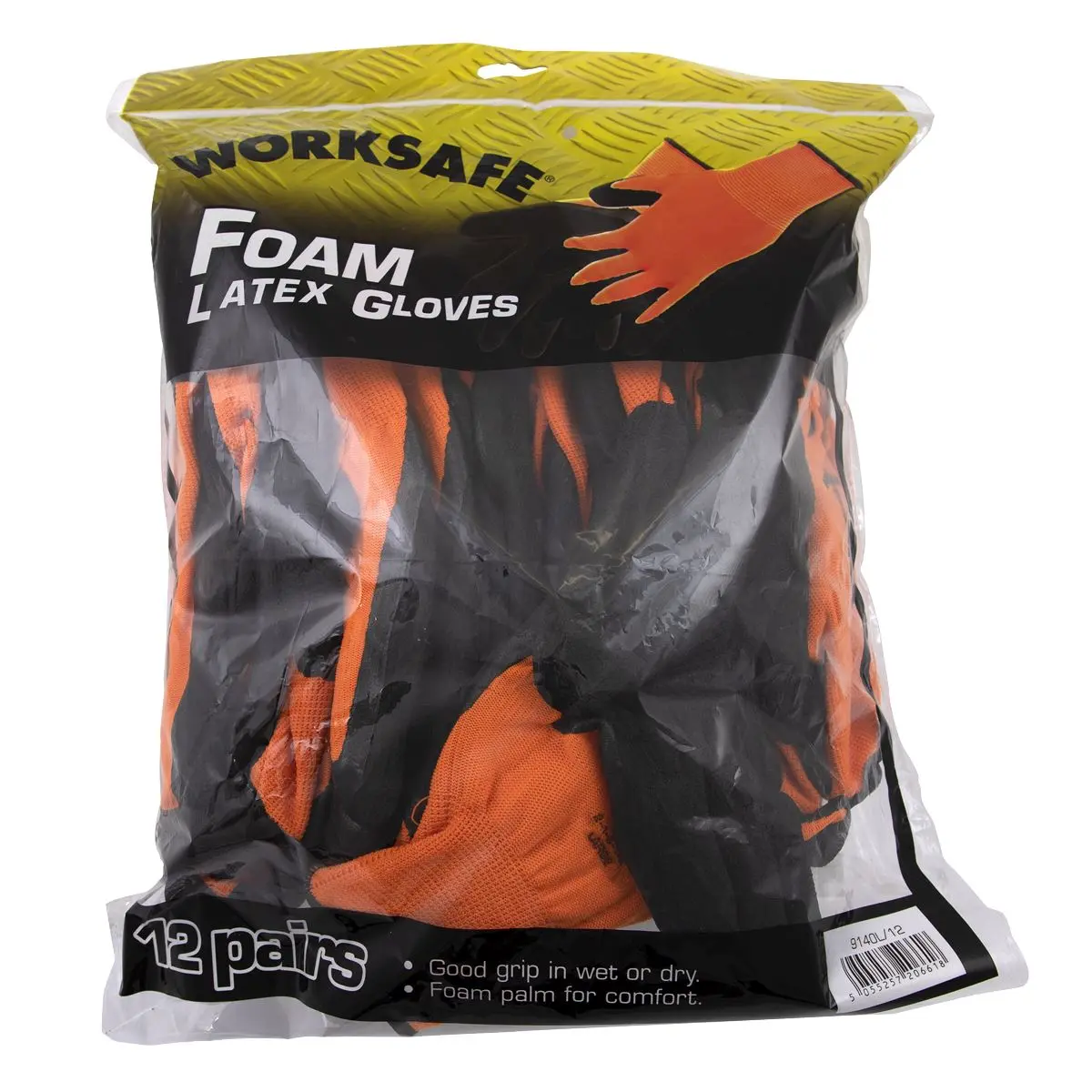 Worksafe by Sealey Foam Latex Gloves (Large) - Pack of 12 Pairs - Image 2