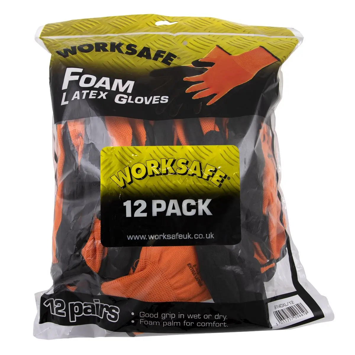 Worksafe by Sealey Foam Latex Gloves (X-Large) - Pack of 12 Pairs - Image 2