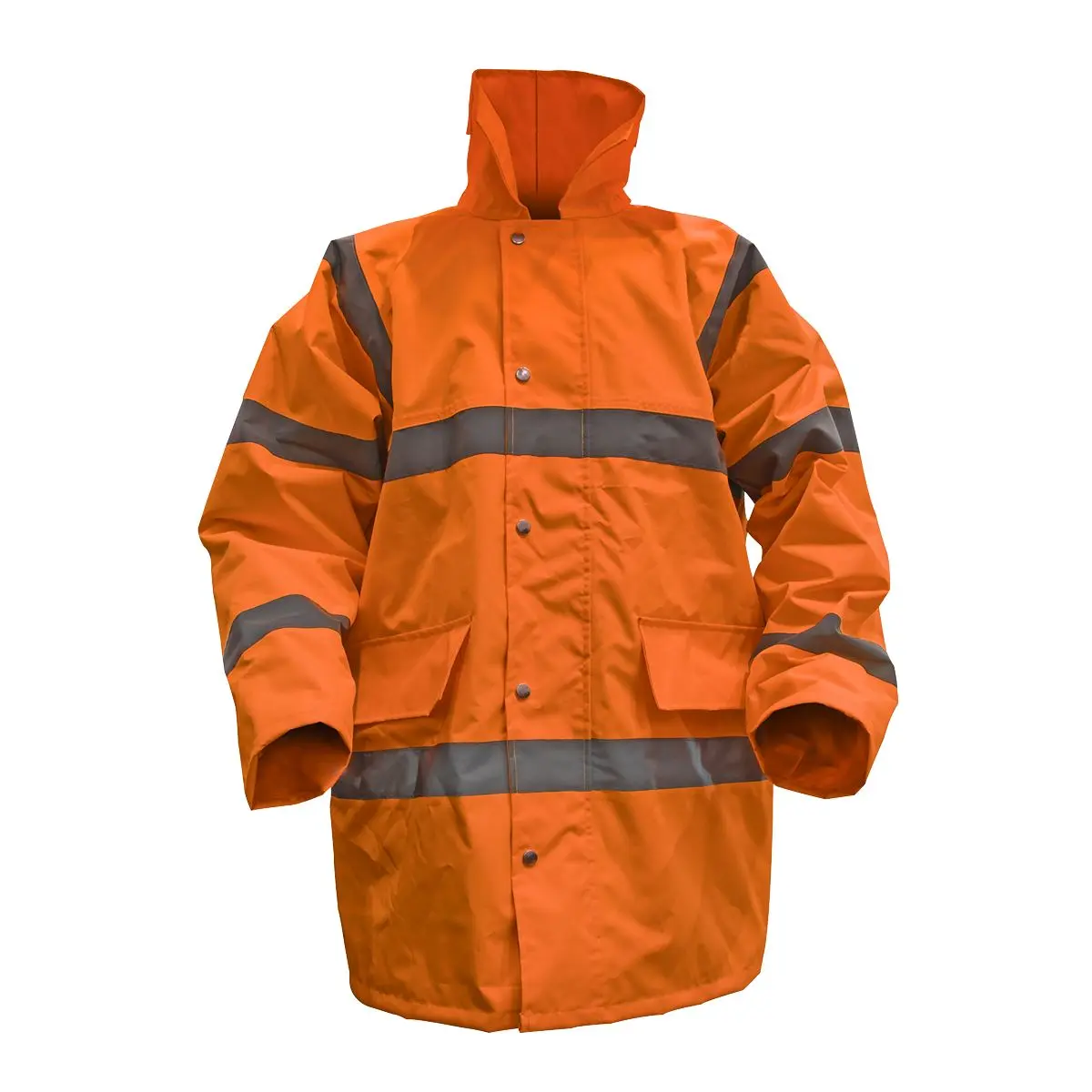 Worksafe by Sealey Hi-Vis Orange Motorway Jacket with Quilted Lining - X-Large