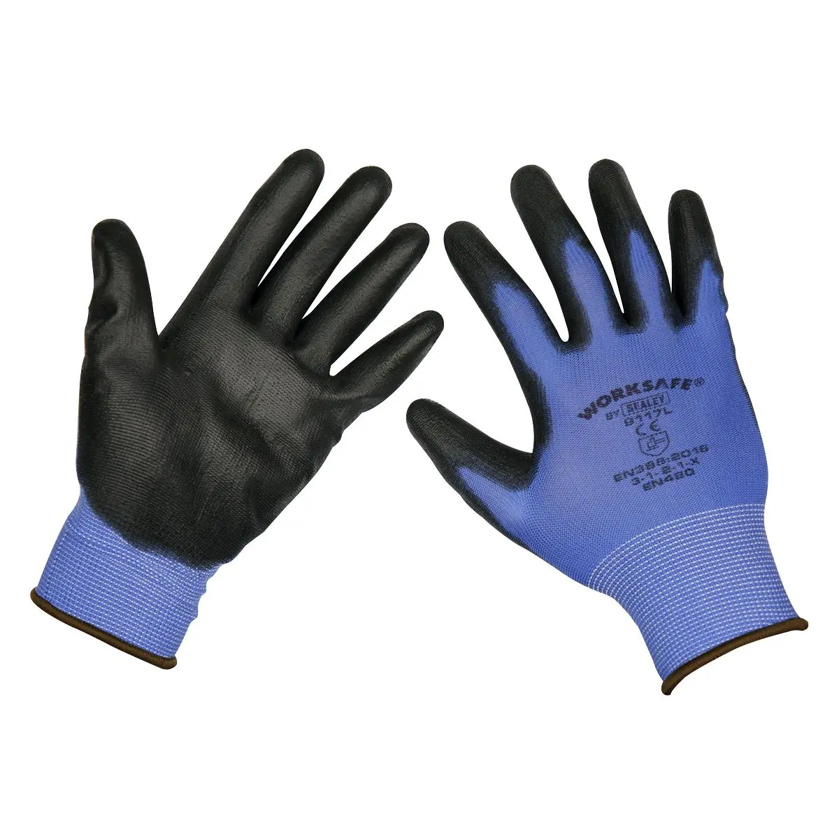 Worksafe by Sealey Lightweight Precision Grip Gloves (Large) - Pack of 120 Pairs