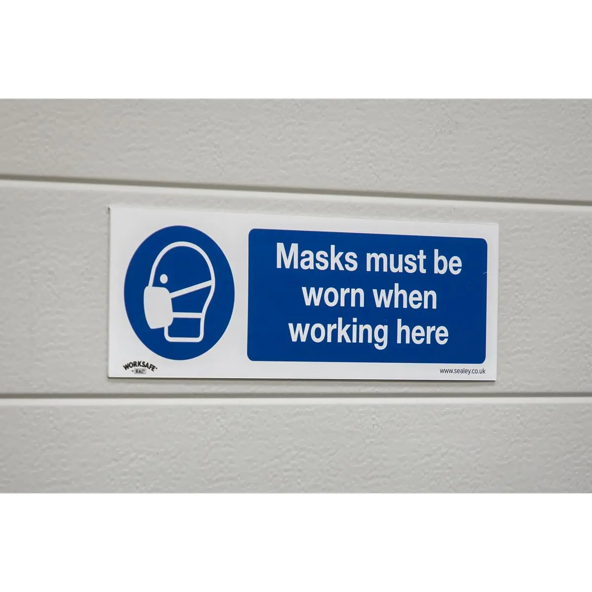 Worksafe by Sealey Mandatory Safety Sign - Masks Must Be Worn - Rigid Plastic - Image 7