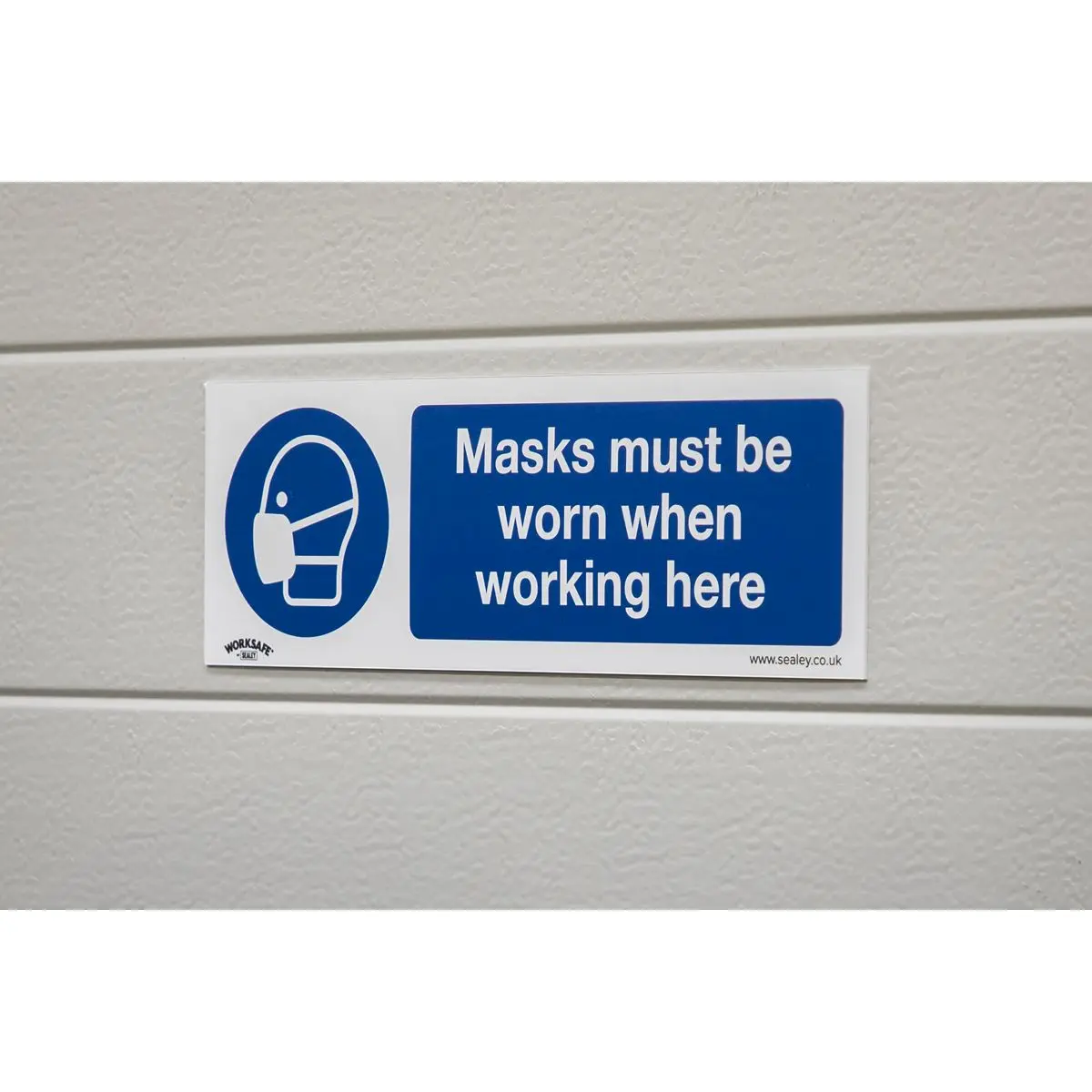 Worksafe by Sealey Mandatory Safety Sign - Masks Must Be Worn - Rigid Plastic - Pack of 10 - Image 6