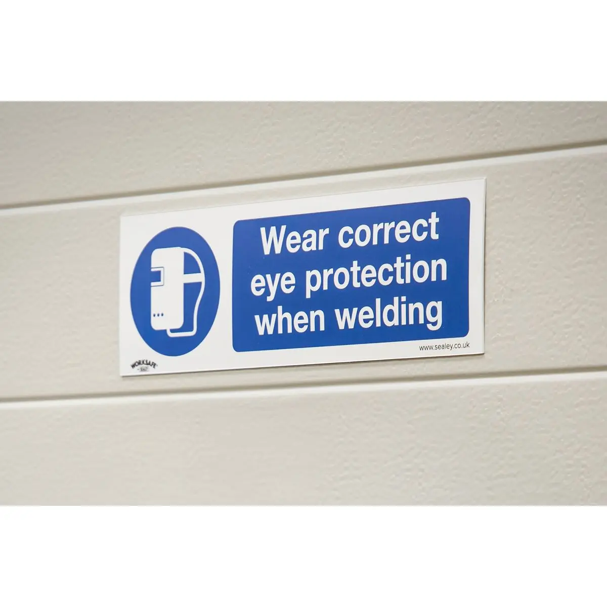 Worksafe by Sealey Mandatory Safety Sign - Wear Eye Protection When Welding - Rigid Plastic - Image 7