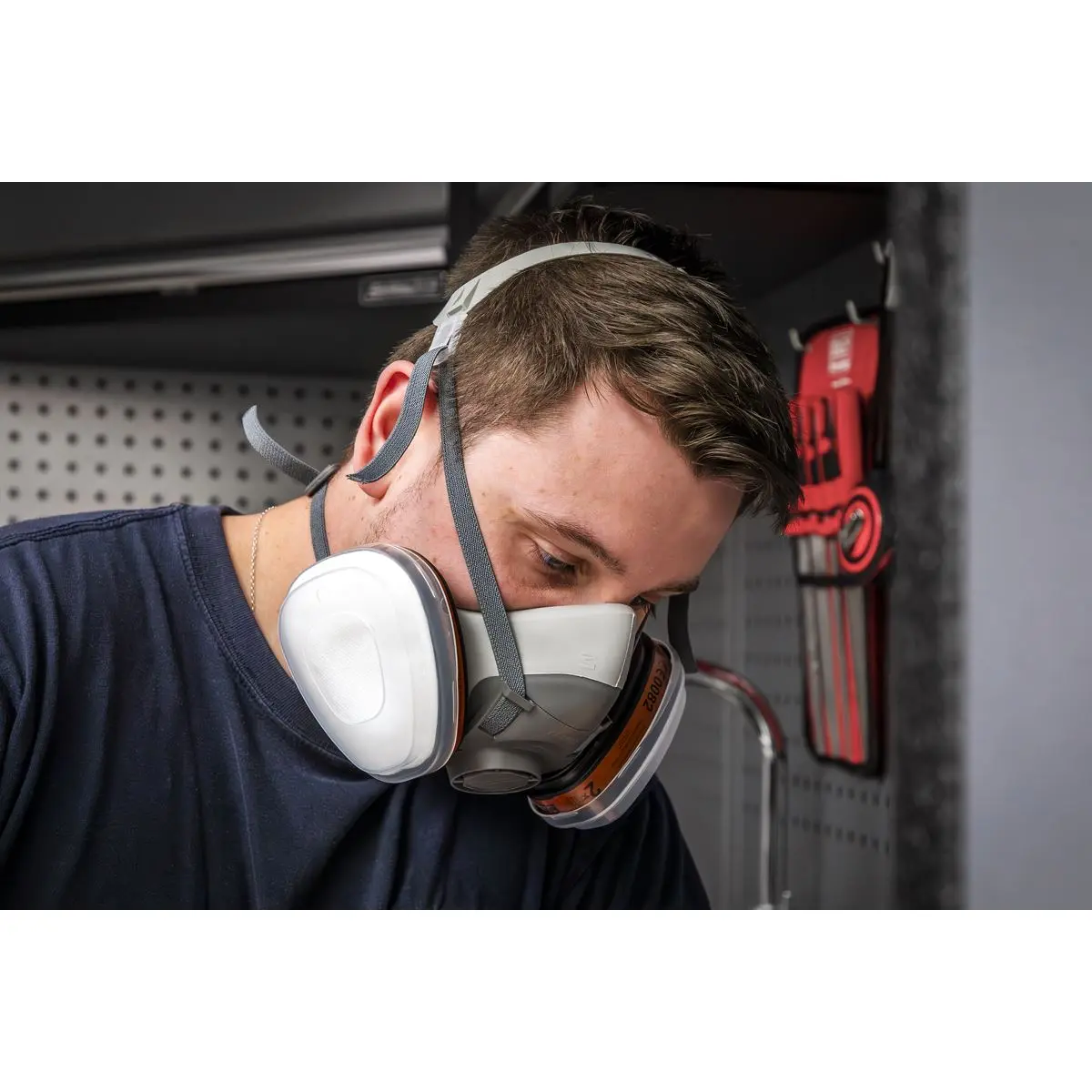 Worksafe by Sealey Reusable Half Mask without Filters - Image 11