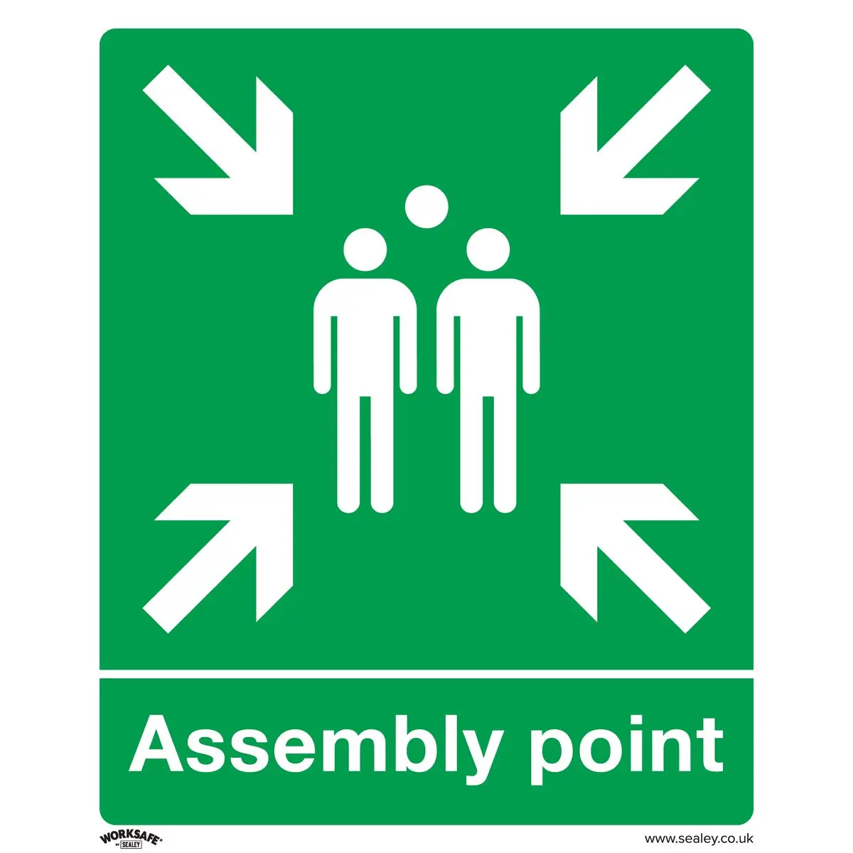 Worksafe by Sealey Safe Conditions Safety Sign - Assembly Point - Rigid Plastic