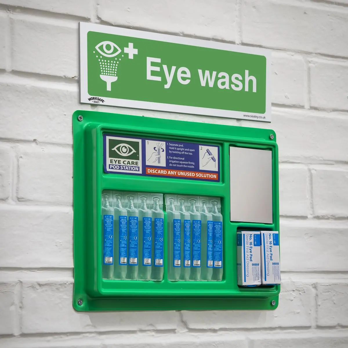 Worksafe by Sealey Safe Conditions Safety Sign - Eye Wash - Rigid Plastic - Image 2