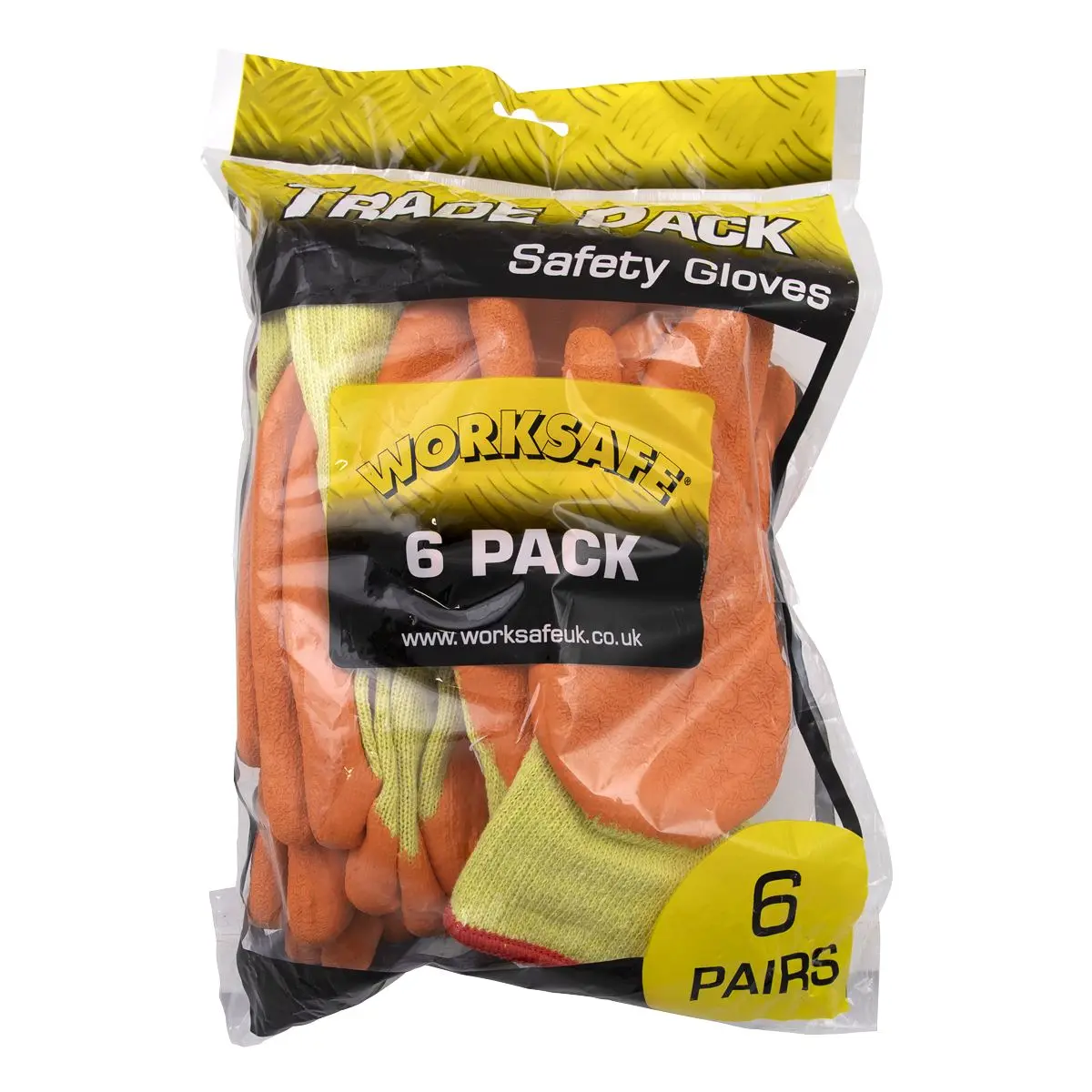 Worksafe by Sealey Super Grip Knitted Gloves Latex Palm (Large) - Pack of 6 Pairs - Image 2