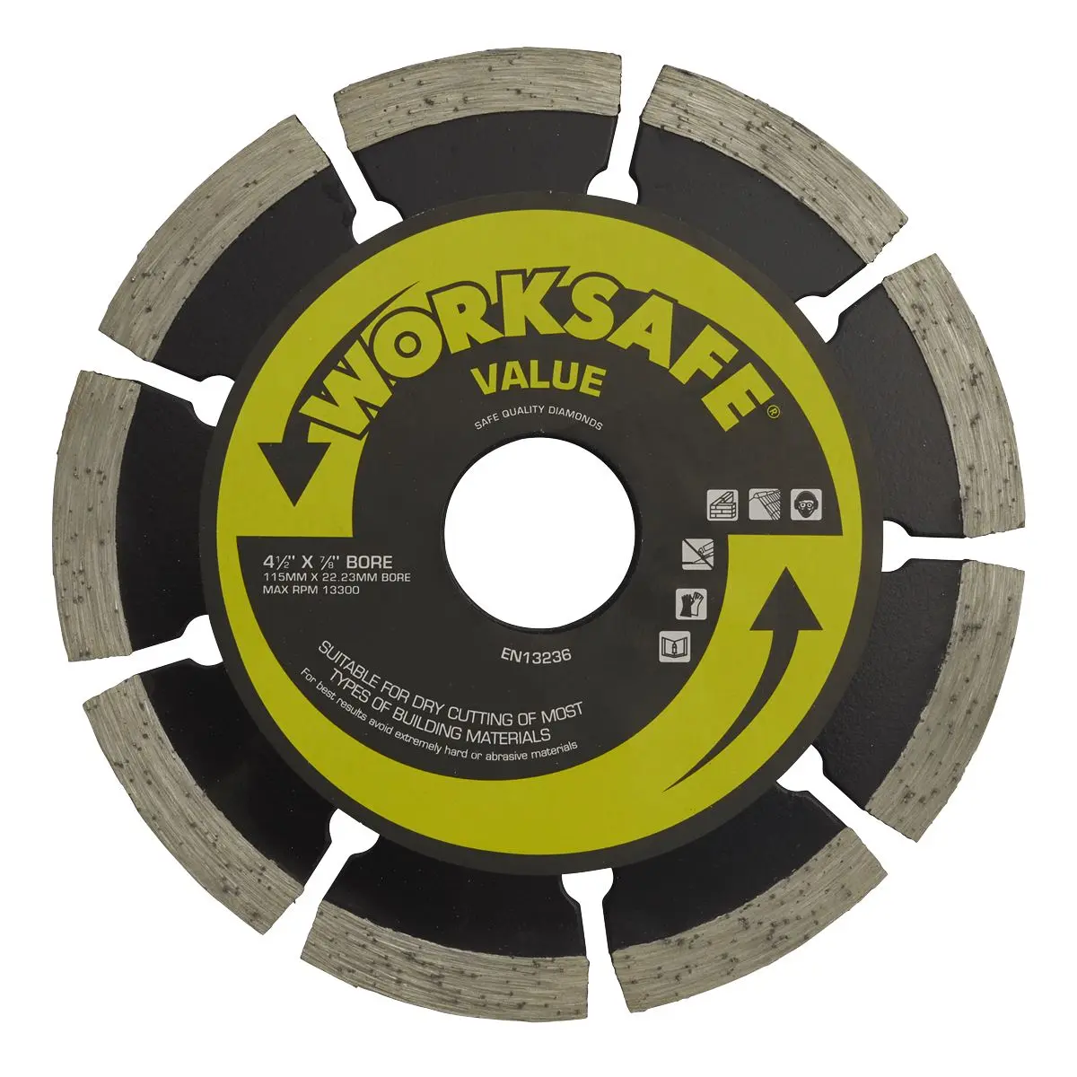 Worksafe by Sealey Value Diamond Cutting Blade 115mm x 22mm - Image 2
