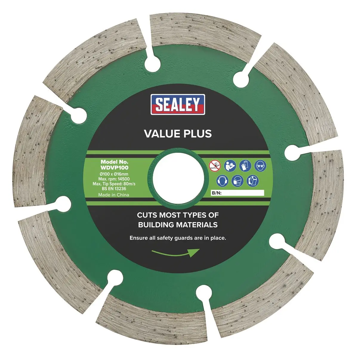 Worksafe by Sealey Value Plus Diamond Blade Ø100 x Ø16mm - Image 2