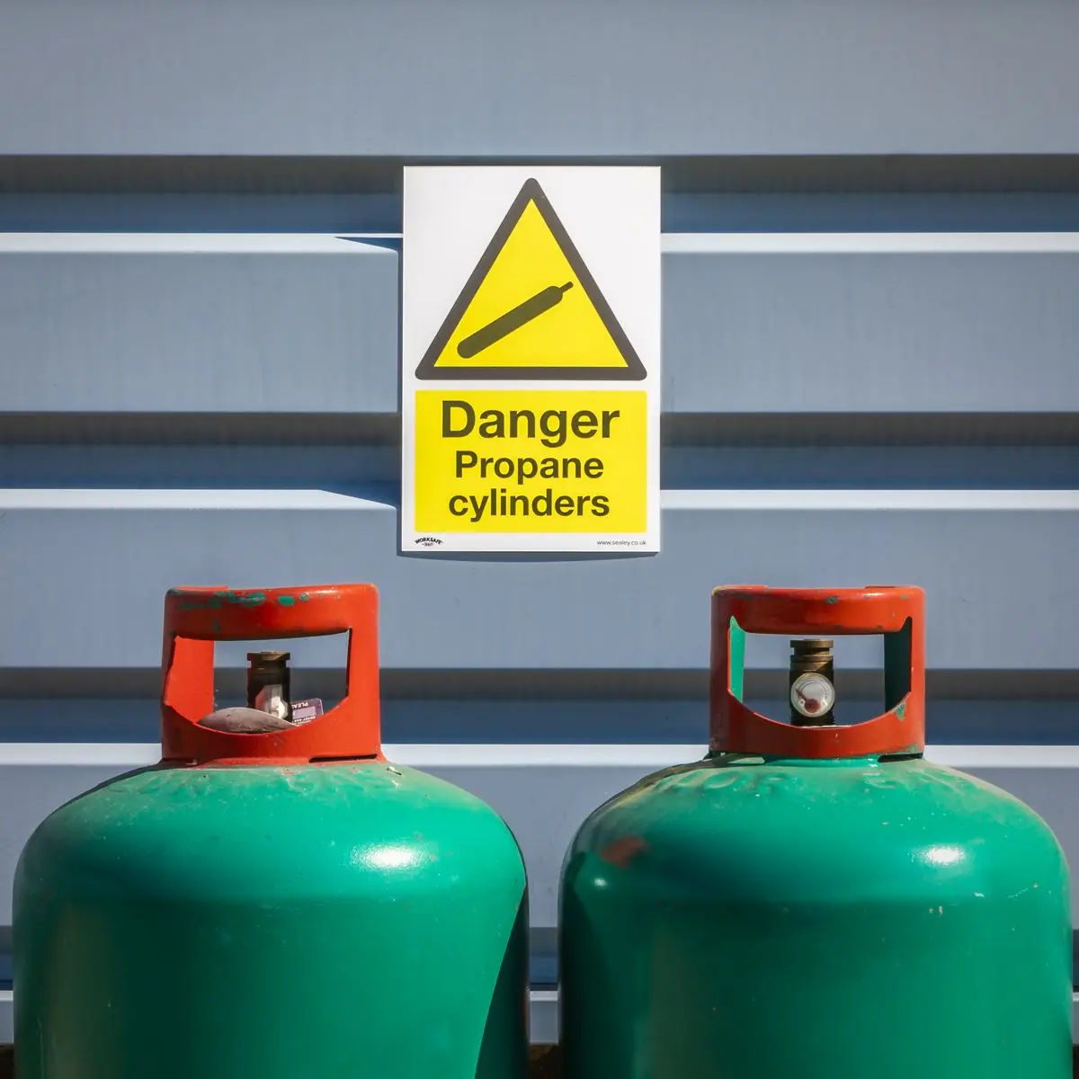 Worksafe by Sealey Warning Safety Sign - Danger Propane Cylinders - Rigid Plastic - Pack of 10 - Image 5