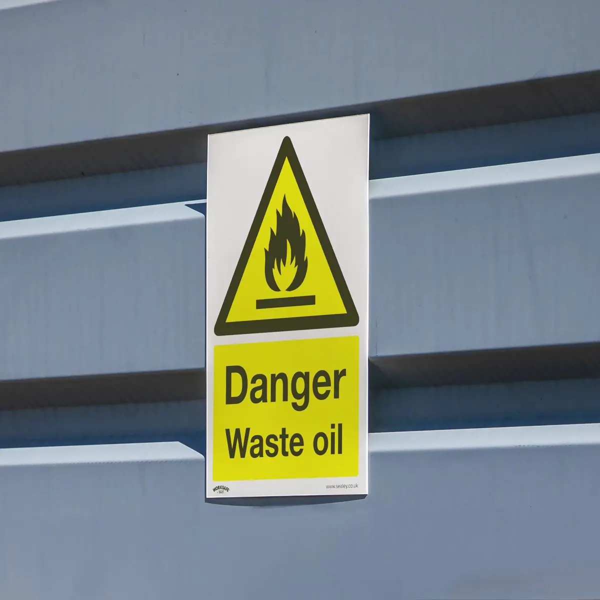 Worksafe by Sealey Warning Safety Sign - Danger Waste Oil - Rigid Plastic - Image 3