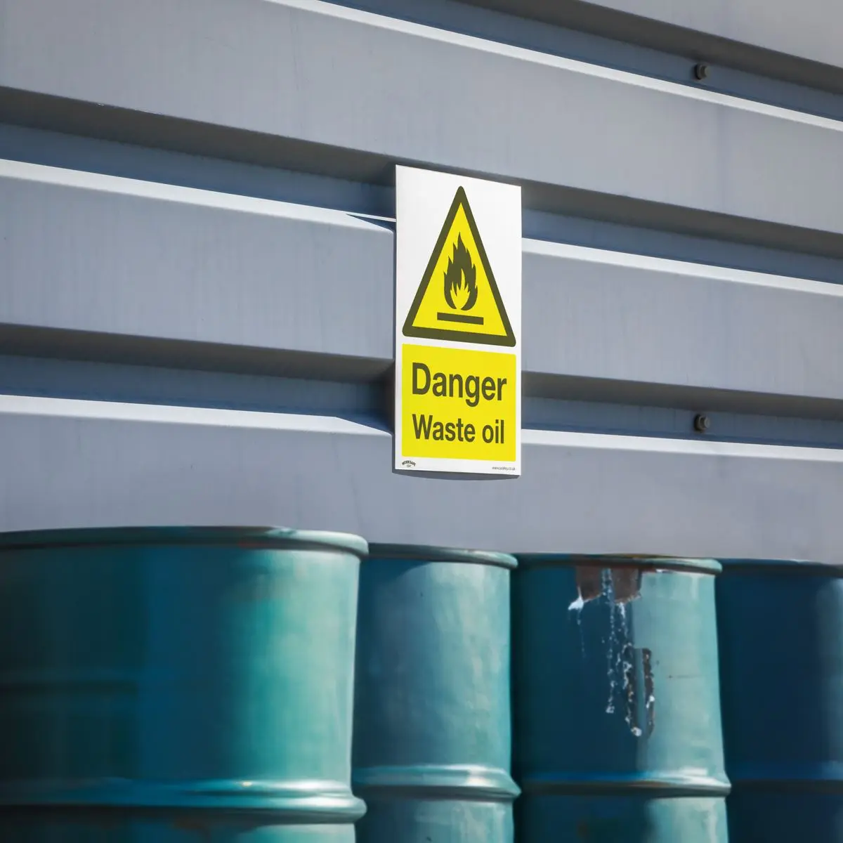 Worksafe by Sealey Warning Safety Sign - Danger Waste Oil - Rigid Plastic - Image 4