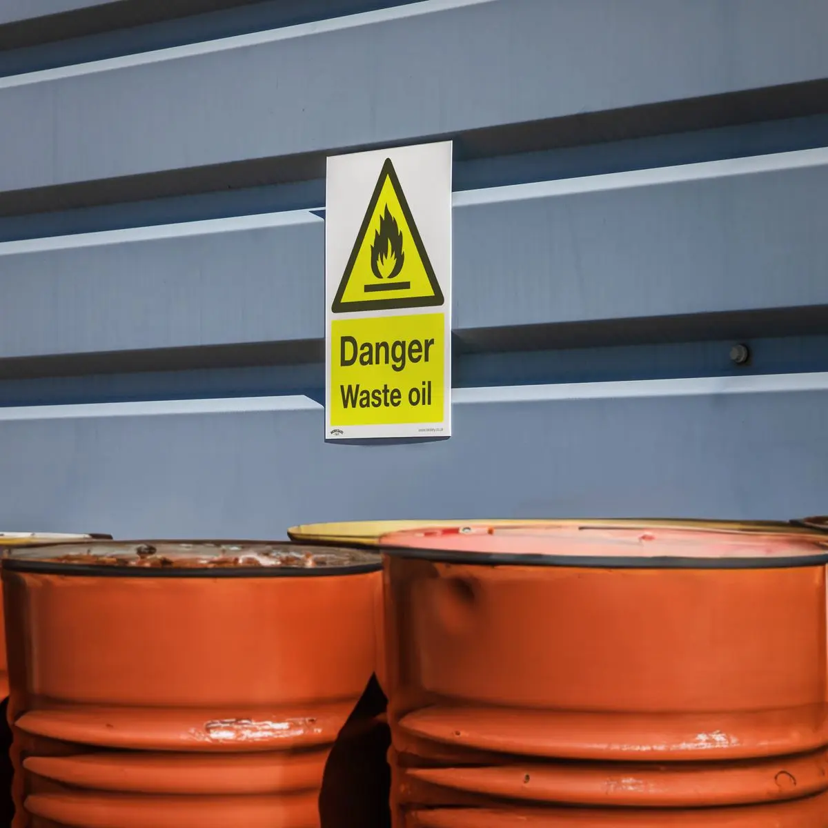 Worksafe by Sealey Warning Safety Sign - Danger Waste Oil - Rigid Plastic - Image 5
